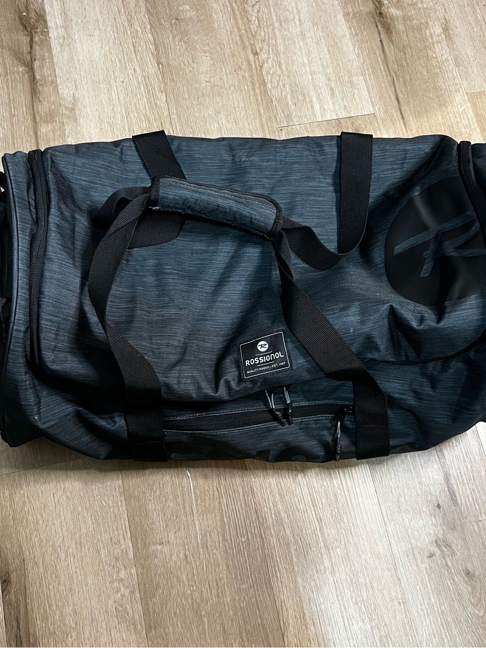 Rossignol Black Travel Duffel with Shoulder Strap